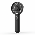 Black handheld USB cooling fan with digital display